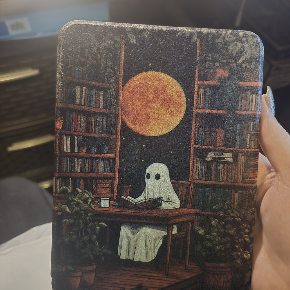 Ghostly Library Themed Tablet Cover